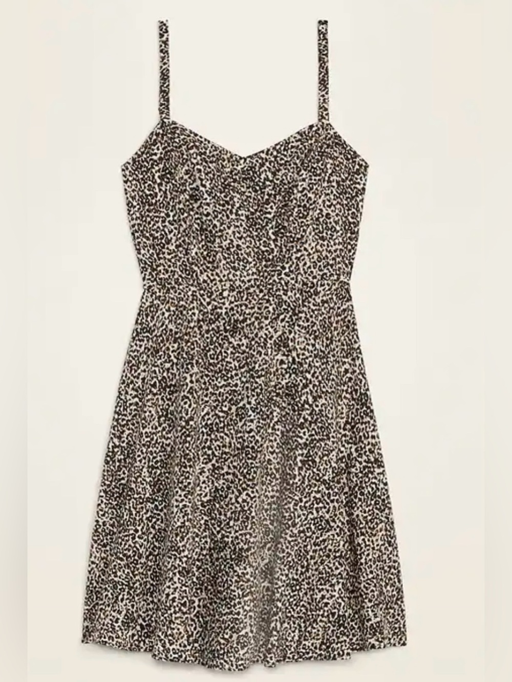 Old Navy Printed Fit & Flare Cami Mini Dress Medium Leopard Print Empire Waist